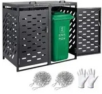VEVOR M&uuml;lltonnenbox, 2x 240 L M&uuml;lltonnenhaus, M&uuml;llcontainer,