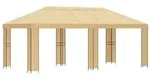 vidaXL Garten Pavillon 6 x 3 m Creme Polyester und Stahl 190