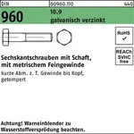 Sechskantschraube DIN 960 Schaft M14x1,5x100 10.9 galv.verz. 50St.
