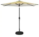 vidaXL Garten Sonnenschirm mit LED-Lichtern 270 x 270 cm Polyester