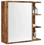 vidaXL Spiegelschrank Altholz-Optik 62,5x20,5x64 cm Holzwerkstoff