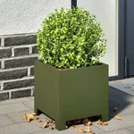 vidaXL Pflanzk&uuml;bel Olivgr&uuml;n 30x30x30 Stahl