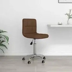 vidaXL B&uuml;rostuhl Drehbar Braun Stoff
