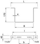 14 Stk. OBO Bettermann Abh&auml;ngeb&uuml;gel AHB-T1722 VA4547