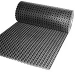 Ringgummimatte Meterware Ringmatte Schwarz St&auml;rke 16mm 100x50cm