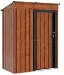 vidaXL Gartenh&uuml;tten Braun 137 x 81 x 180 cm Metall