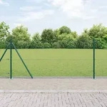 vidaXL Zaunpfosten-Set Set aus 2 Gr&uuml;n Metall 10 x 1 m Langlebig