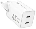 FORCELL F-ENERGY Mini GaN III VT-36B Reise-Ladeger&auml;t 45?W, 2&times; USB-C, Wei&szlig;