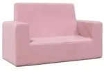 vidaXL Kindersofa 2-Sitzer Rosa Weich Pl&uuml;sch