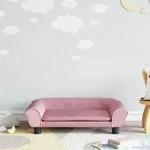 vidaXL Kindersofa Rosa 70x45x26 cm Samt