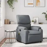 vidaXL Massagesessel Relaxsessel Grau Kunstleder