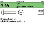 Flachkopfschraube ISO 7045 PH M2,5x8-H 4.8 galv.verz. 2000St.