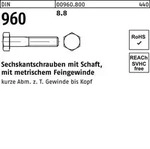 Sechskantschraube DIN 960 Schaft M24x2x 80 8.8 25 St&uuml;ck