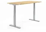 Schreibtisch 1800x605-1255x800mm Platte Buche Gestell si