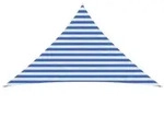 vidaXL Sonnensegel Blau und Wei&szlig; 2,5 x 2,5 x 3,5 m HDPE