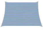 vidaXL Sonnensegel Blau und Wei&szlig; 4 / 5 x 3 m HDPE