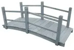 vidaXL Gartenbr&uuml;cke Grau 140x60x56 cm Massivholz Tanne