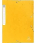Exacompta 25x Archivbox R&uuml;cken 25mm Karton + 3 Klappen Gummizug A4 Gelb 18506H