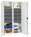 Werkzeug- und Materialschrank Serie 3000, 7035/7035, 8 Schublade 200 mm, Mittelt