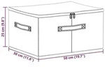 vidaXL Aufbewahrungsbox 24 pcs Creme 50 x 30 x 25 cm Vliesstoff