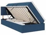 vidaXL Aufbewahrungsbett mit Matratze Blau 90 x 190 cm Holzwerkstoff