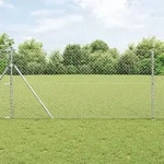 vidaXL Kettengliedzaun 1x10 m feuerverzinkter Stahl