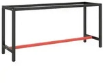 vidaXL Werkbankgestell Mattschwarz und Mattrot 170x50x79 cm Metall