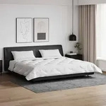 vidaXL Decke mit Kissen 3 pcs Wei&szlig; Mikrofaser und Daunenfedern