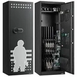VEVOR Gewehrschrank Langwaffenschrank f&uuml;r 10-12 Gewehre, feuerfester...