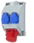 PC ELECTRIC COMBO-POL2 - Wandsteckdosenkombination (16A | 5-pol | 1x...