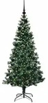 vidaXL K&uuml;nstlicher vorbeleuchteter Weihnachtsbaum Gr&uuml;n 180 cm