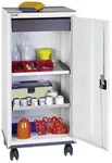Werkzeug- und Materialschrank Serie 3000, 7035/7035, 1 Schublade 100 mm, 2 Wanne