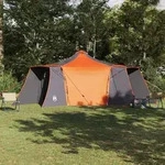 vidaXL Tipi Zelt mit Dach Grau und Orange 492 x 492 x 275 cm Taft
