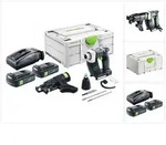 Festool DURADRIVE DWC 18-2500 Basic Akku Bauschrauber 18 V 18 Nm Brushless + 2x...