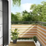 vidaXL Balkon-Sichtschutz Gelb und Wei&szlig; Gestreift 75x1000 cm