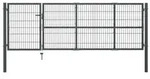 vidaXL Gartentor mit Pfosten Stahl 350x100 cm Anthrazit
