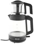 Mulex Tee Express 2-in-1 Teekocher & Wasserkocher aus Glas - 1L + 2L - Grau