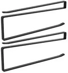 Intirilife 2x Papierrollenhalterung in Schwarz - Z-Form, platzsparende moderne
