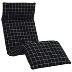 vidaXL Sonnenliege Klappbar Schwarz Karomuster 175x54x8,5 cm