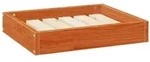 vidaXL Hundebett Wachsbraun 51,5 x 44 x 9 cm Massivholz Kiefer