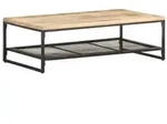 vidaXL Couchtisch 110x60x35 cm Mango Massivholz