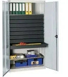 Werkzeug-/Beistellschrank H1800xB1000xT500mm 8Schubl.,2Bd.lichtgrau/lichtgrau