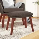 vidaXL Fu&szlig;hocker Taupe 45x29,5x35 cm Stoff
