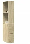 vidaXL Badschrank Schmal mit Rollen Sonoma-Eiche Holzwerkstoff