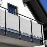 NYVI Polyrattan Balkon Sichtschutz Privafence - Balkonbespannung mit Metall&ouml;sen -