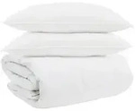 vidaXL Bettdecken Set mit Kissen 3 pcs Wei&szlig; Daunenfeder