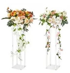 VEVOR 2er-Set Blumenhocker Eckig 20x20x80cm Blumenst&auml;nder Acryl Beistelltisch...