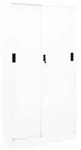 vidaXL B&uuml;roschrank mit Schiebet&uuml;r Wei&szlig; 90x40x180 cm Stahl