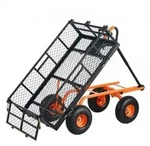 VEVOR Gartenwagen, Gartenkarre aus Metall mit einfach zu montierendem Rahmen,