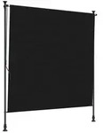 vidaXL Outdoor Rollo Schwarz 200 x 270 cm